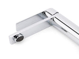 WELS Chrome Square Bathroom Short Basin Mixer Vanity Sink Faucet Tap Flat Lever V1233-KRS101CR