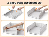 Artiss 5 Pack Stackable Plastic Storage Foldable Closet Organizers WOS-DIY-04-5P-WH