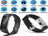IP68 Fitness Tracker Smartwatch - Heart Rate, Sleep, Step Counter, Calories, Blood Pressure V1263-JX-6050