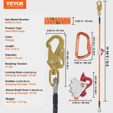 16mm Steel Core Flipline 8ft Arborist Flipline for Fall Protection V952-GSSTJJSGSS8YWONR1V0