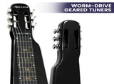 Karrera 29in 6-String Lap Steel Hawaiian Guitar - Black ELE-LAP-6S-BK