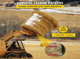Hay Spear 32" Bale Spear 1350 lbs Capacity, Bale Spike Quick Attach Square Hay Bale Spears 1.4" V952-CM36X810-1350HS01V0