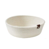 3 Piece Cotton Rope Woven Storage Basket Set Round Cotton Linen Storage Basket for Desktop V1294-YM0703-3117230008412