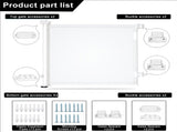 Retractable 1.5M Doorways Hallways Stairs Baby Gate Dog Pet Gate Indoor Outdoor Safety Gates White V324-HO-GATEWH15M