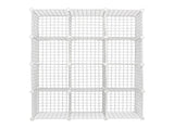 12 Cube Wire Grid Organiser Bookcase Storage Cabinet Wardrobe Closet White V63-827871