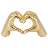 Heart Hands Sculpture Resin Aesthetic Gesture Decoration Modern Heart Sign Statue Art Figurine for V1294-YM0901-3115250004911