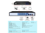 UL-tech CCTV Security System 8CH DVR 8 Cameras 1TB Hard Drive CCTV-8C-8B-BK-T