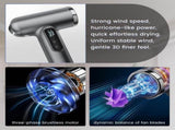 Rechargeable Cordless Handheld Hair Dryer with LED Temperature Display, Portable USB Wireless Mini V1188-MS-514-020