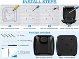 Waterproof Outdoor Wall-Mount Key Lock Box with Push-Button Combination, Black V1188-MS-731-060
