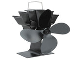 Heat Powered 4 Blade Fireplace Stove Fan Wood Log Burner Fan for Home Heat Circulation V1294-YM0901-3114200073911