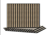 4 Pcs 60cm x 60cm Wall Panel Wood Slat Acoustic Panels Sound Absorbing Proof Panel for Wall Ceiling V324-4XWPANEL6060-WALNUT