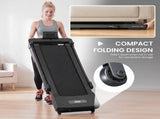 Powertrain V300 3.0HP Foldable 2-in-1 Walking Pad Treadmill with Auto Incline 14km/h Under Desk TML-HSM-V300
