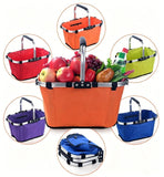Foldable Picnic Basket Aluminum Frame Waterproof 600D Oxford Purple V1188-MS-616-059