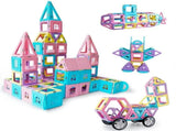 Magnetic Blocks 58PCS Upgrade Magnetic Building Blocks for Kids Magnetic Tiles 3D Magnetic Toys V1192-AZ-W-17272