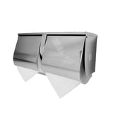 SS Double Toilet Roll Holder with Shelf V959-DTPR0026