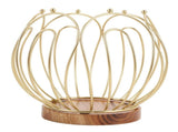 Coffee Pod Holder Basket with Wooden Base Wrought Iron Metal Wire Coffee Capsule Holder for Home V1294-YM0901-3118240263511