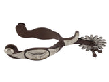 2 PCS Cowboy Horse Spurs Outdoor Garden Retro Spurs Saddlery Equipment with Cow Icon V1294-YM3111220277111-0421