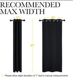 2 Pack Blackout Curtains for Bedroom, Thermal Insulated Grommet Drapes for Light Blocking, Noise V1189-LC-AMZ-00222