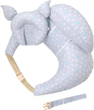 Multipurpose Nursing Pillow with Adjustable Waist Strap & Removable Cover for Feeding, Tummy Time & V1107-CS-YEBRZTL