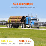 Winch Straps, 10.2 cm x 12.2 m, 2.7T Load Capacity, 8.2T Break Strength, Truck Straps with Flat V952-PGJPDHS4INCH4XSZKV0