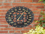 Outside Thermometers for Patio, 13.5 Inch Thermometer Large Numbers Traditional Analogue Dial V1366-AZ2-W-04533