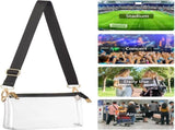 Clear Purse for Women - Stadium Approved Clear Bag for Events with Zipper, Crossbody Bag for V1258-DP02-F-341