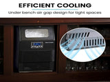 POLYCOOL Commercial Ice Maker Machine, up to 35kg/24hr, Timer & Self Cleaning Programs V219-FDSICMPY35KA
