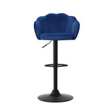 Artiss 4x Bar Stools Gas Lift Velvet Blue BA-K-9968-BLX4