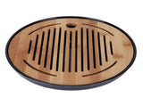 Bamboo Round Tea Tray Teapot Mat Serving Tray Drainage Water Storage Tea Set Home Supplies10in V1294-YM0721-3118210073412