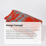 Light Faux Cashmere Layering Shawl, Unique Realistic Landscape Print, Orange Blue Mix V1221-XM-LB2129-ZS57