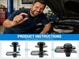 120 Pcs Body Bolt U Nut Kit, Carbon Steel Construction, Accurate Fastening, for Most Car Fastening V1366-AZ2-W-15517