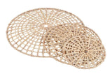 Wall Basket Decor 50cm 35cm 25cm Diameter 3D Design Handmade Round Rattan Woven Wall Ornament for V1294-YM0901-3115250019311