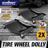 2-Piece Wheel Dolly Car Positioning Jack 450kg Vehicle Mover Transporter Trolley V465-1607005