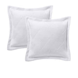 Bianca Pair of Cassiano White European Pillowcases 65 x 65cm V442-BCA-PILLOWC-CASSIANO-WHITE-EU