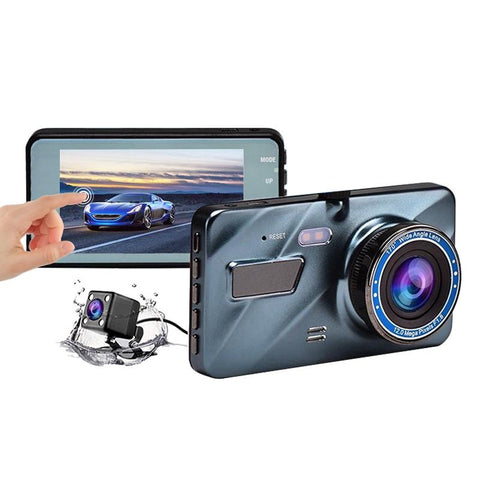 1080P Dual Recording Car Dvr With 4 Touch Screen Parking Monitoring & Loop Recording PRL-0193PRC