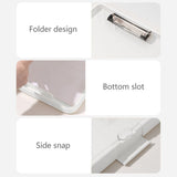 File Plastic Clipboard with Storage, 10" x 13.4" Clear Visible Top Panel Storage Clipboard, Side V1369-AZ3-W-10043