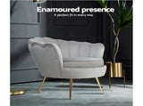 Artiss Armchair Velvet Grey Callista UPHO-5002-VEL-GY