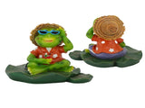 Floating Frog Statue Cute Resin Frog Sculpture Garden Ornament for Outdoor Pond Decoration V1294-YM0523-3111210410611