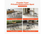Outdoor Round Bar Table, 60 cm Counter Bar Height Bistro Table, Patio Dining Tables with V952-HXZCLTJBZYX2Z6Y3K001V0