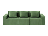 Artiss Modular 3-Seater Sofa Bed Convertible Sectional Floor Couch with Deep Seat SB-B-SOFA-3SEAT-GN