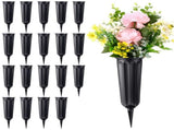 40 Pack Cemetery Vases with Spikes,Plastic Vases for Flowers,Grave Decorations for Cemetery,Memorial V1192-AZ-W-24575