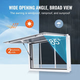 VEVOR 36"L x 24"W Concession Stand Serving Window Food Truck Service Awning V952-SCFWCK3624IN5SNRYV0