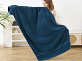 Dark Blue Luxury Cotton Towel Set - Quick Dry, Extra Thick & Absorbent, Perfect V888-ELOSUNG17423