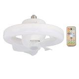 Ceiling Fan Light 360 Degree Rotate Dimmable E27 Adjustable LED Lamp 5 Blade 48W with Remote Control V1294-YM0706-3119230096611