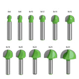 11pcs Round bottom woodworking milling round head semi-circular lace ball V1369-AZ3-W-04485