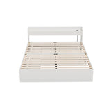 Artiss Bed Frame Queen Size Mattress Base wtih Charging Ports 2 Storage Drawers WBED-AURA-Q-WH-ABC