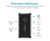 USB 3.0 Switch Selector 2 Computer Sharing 4 Devices for Keyboard Mouse Printer Black V1263-JX-1101