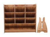 Wooden Pen Holder Multi-Functional Desk Organizer Light Brown for Home V1369-AZ3-W-18164