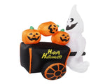 6ft Halloween Ghost Pushing Pumpkin Cart Decor IP44 with Blower LED Lights Outdoor V1294-YM0901-3115230078411