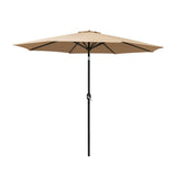 Instahut 2.7m Outdoor Umbrella Pole Stand Garden Sun Beige UMB-POLE-27-TIL-BG